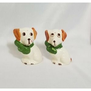 Vintage Rio Hondo California Pottery Dog Puppy Salt & Pepper Shakers